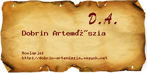 Dobrin Artemíszia névjegykártya